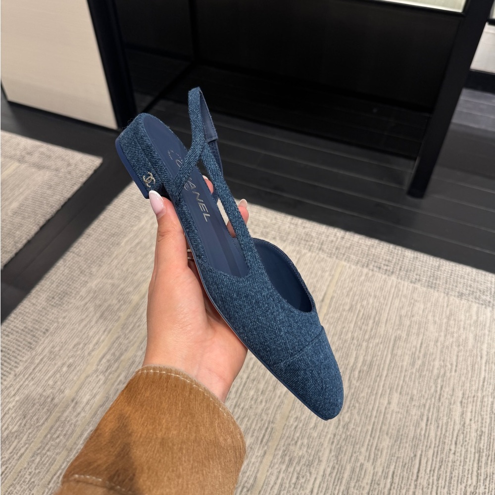 Chanel Denim Slingback | Sizes 38.5, 39